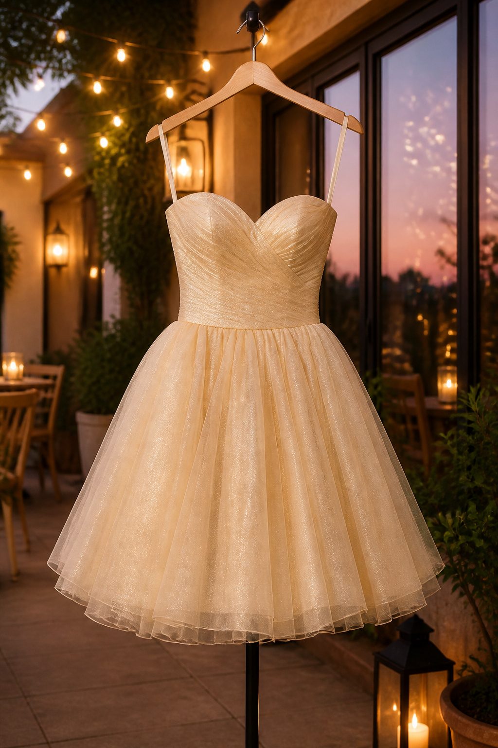 Champagne Color Prom Dresses in 10 Styles for 2026 2 A selection of short champagne prom dresses in various styles.