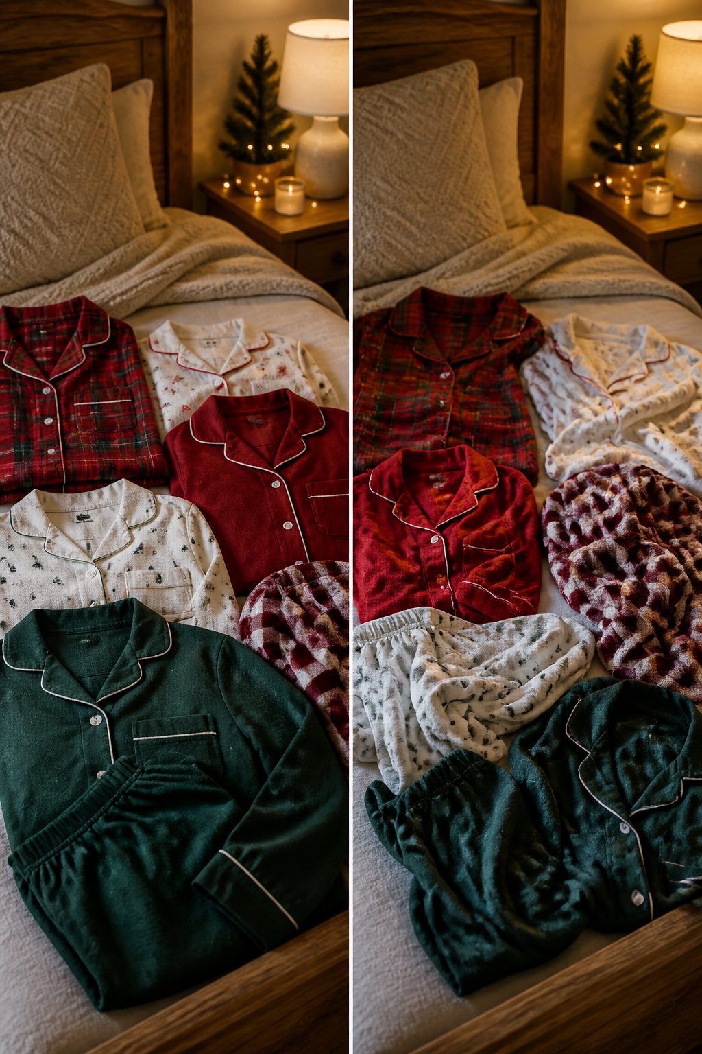 Soft cotton pajamas showcasing fabric texture and detail on a chair.
