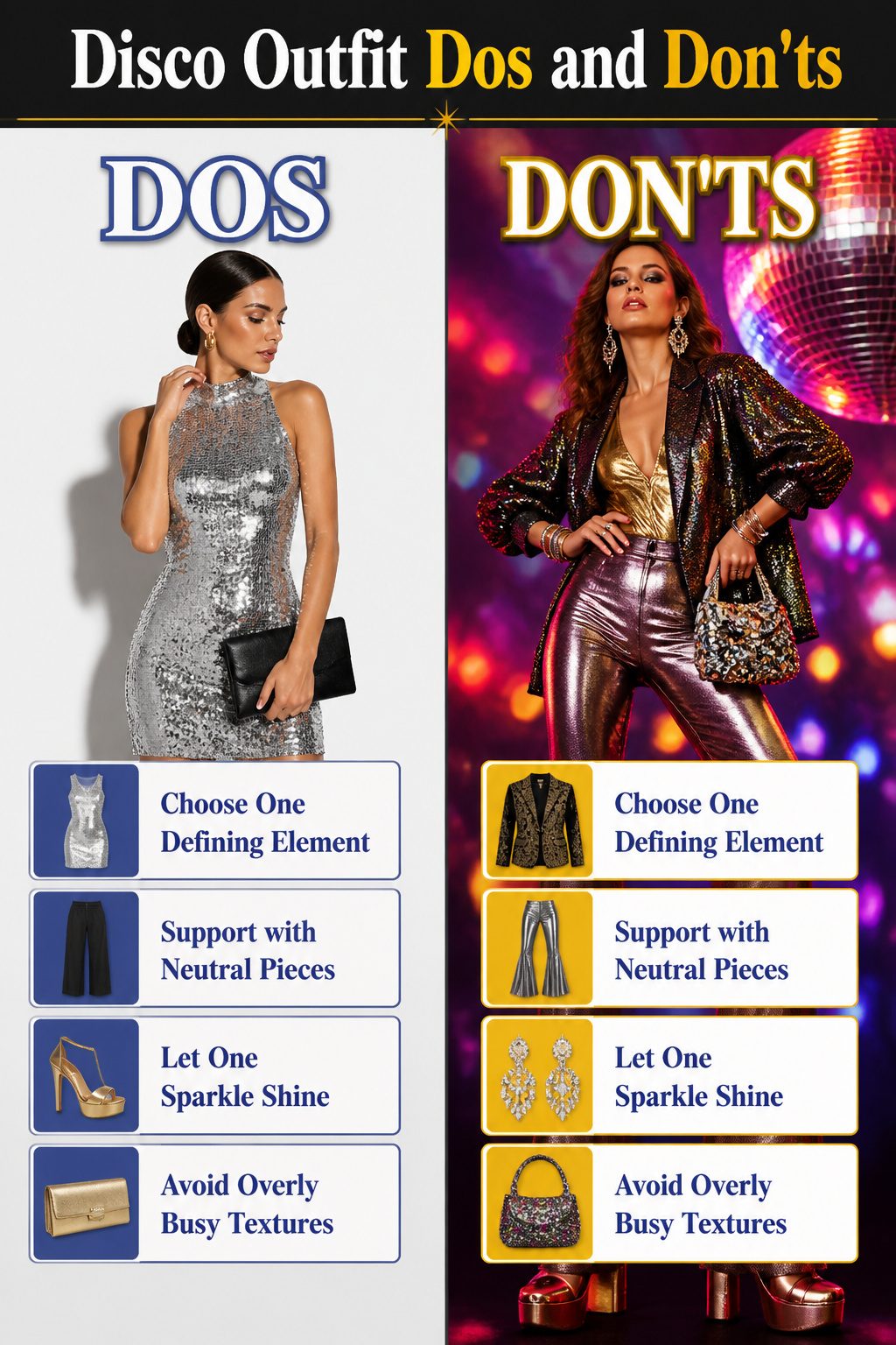 Disco Party Outfit Ideas, Types & How to Wear Them in 2026 12 A fully sequined dress displayed on a flat surface.