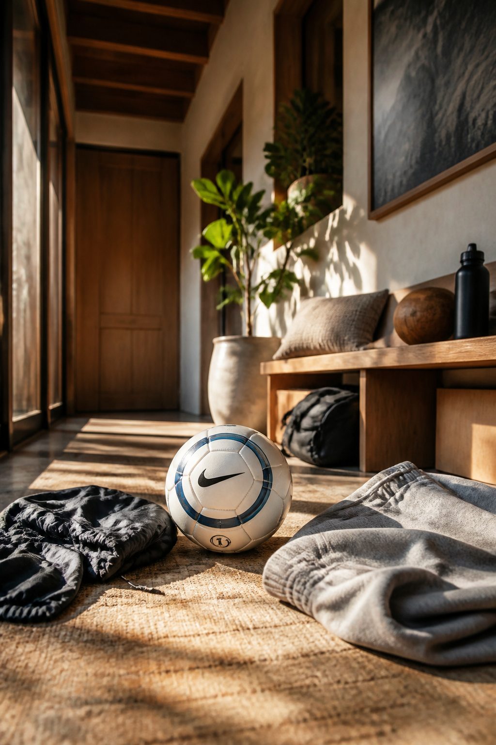 A Size 1 Nike Skills Total 90 football placed on a surface.