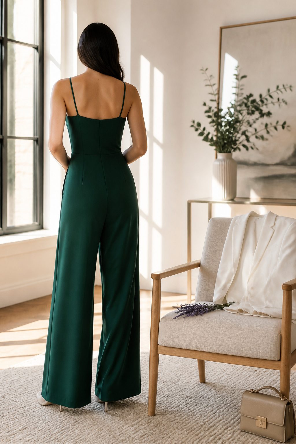 What to Wear to a Graduation Ceremony: 8 Outfit Ideas for 2026 3 A wide-leg jumpsuit displayed against a white backdrop.