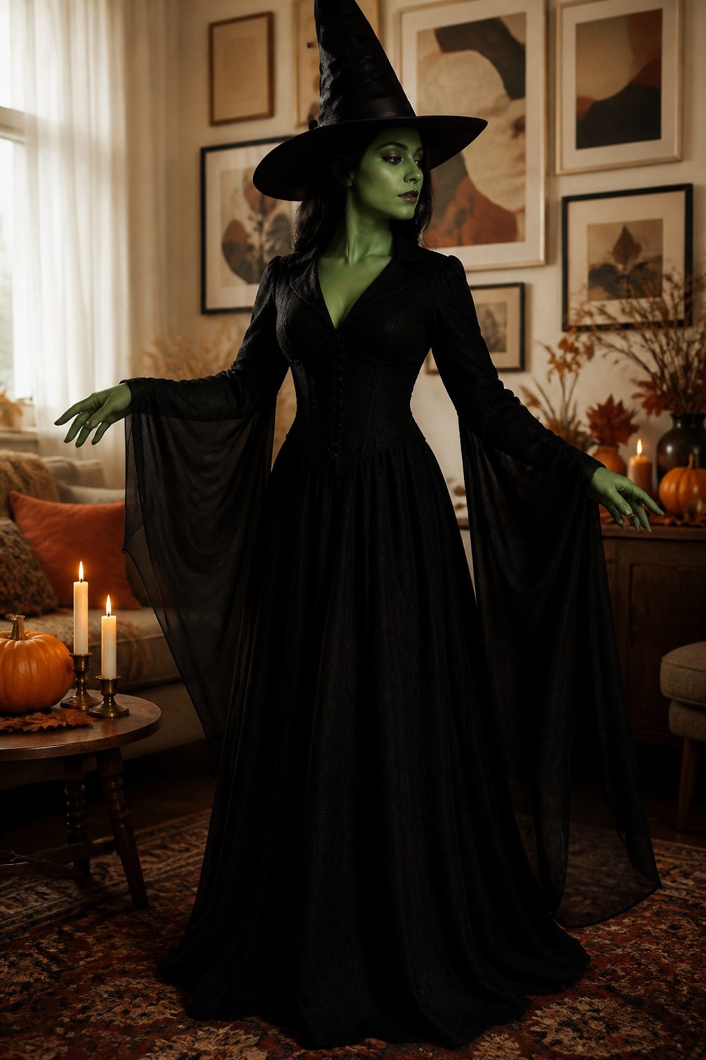 Halloween Costumes for Women: 10 Ideas for 2026 1 Elphaba costume elements including a black dress and pointed hat.