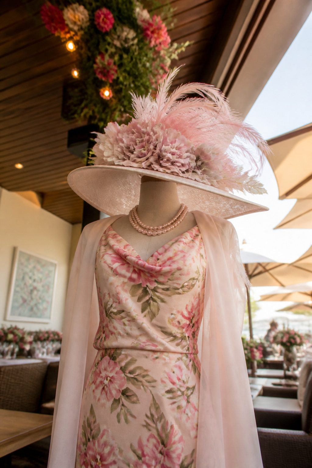 Wide-brimmed hat showcasing classic Southern Belle style at the Derby.