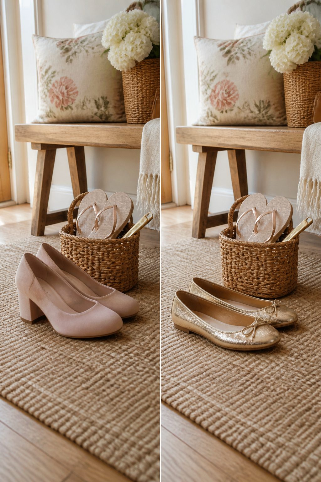 A pair of wedges and block heels suitable for Derby day.