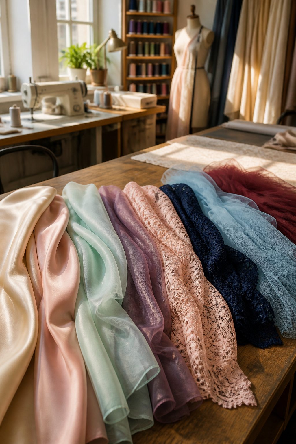 Prom Dresses 2026: 10 Styles for Every Body and Budget 12 Fabric swatches showing different materials used in prom dresses.