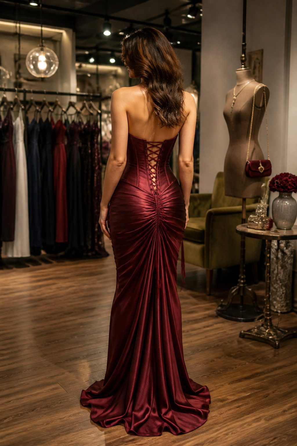 Prom Dresses 2026: 10 Styles for Every Body and Budget 10 A corset prom dress showcasing vertical boning and a dramatic back.