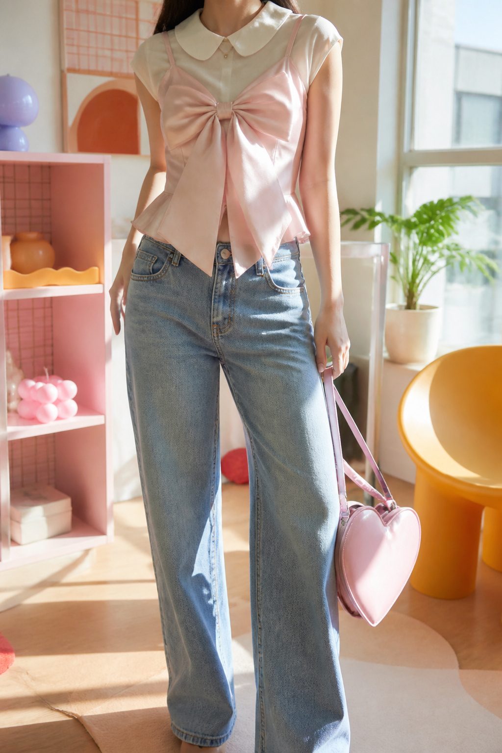 Valentine's Day Outfits & Clothing Ideas for 2026 15 Girly pop outfit displayed on a wooden table.