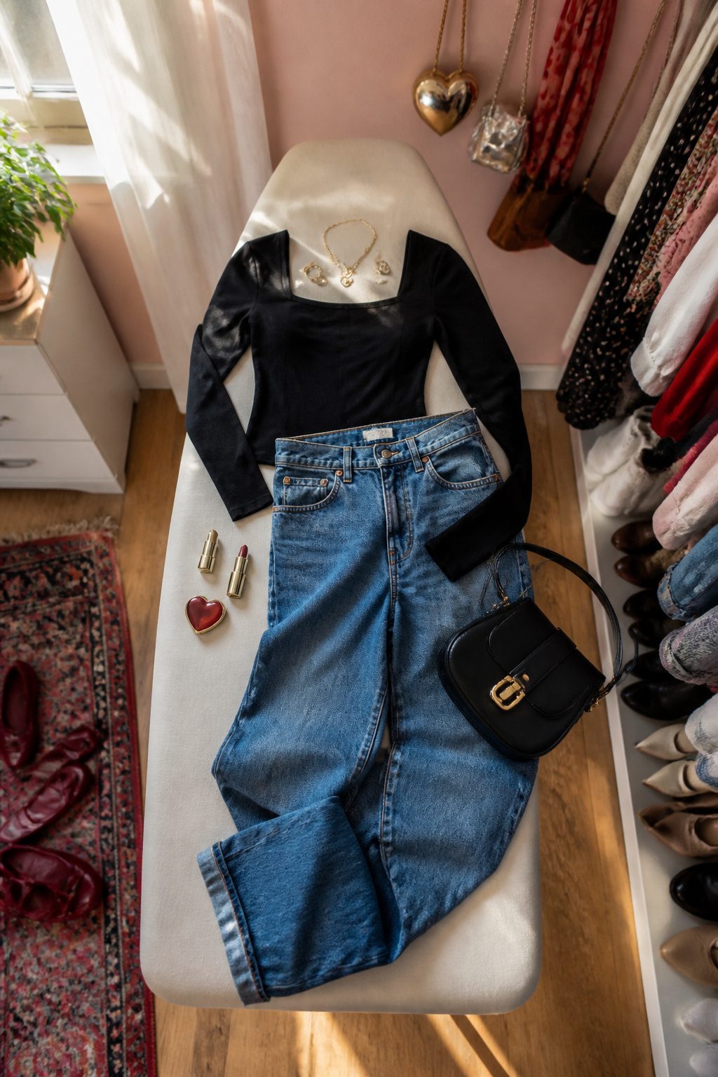 Valentine's Day Outfits & Clothing Ideas for 2026 24 Makeup items including a red lipstick on a table.